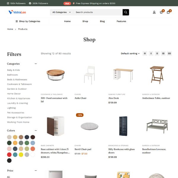 Furniture & Megastore WordPress WooCommerce Themes
